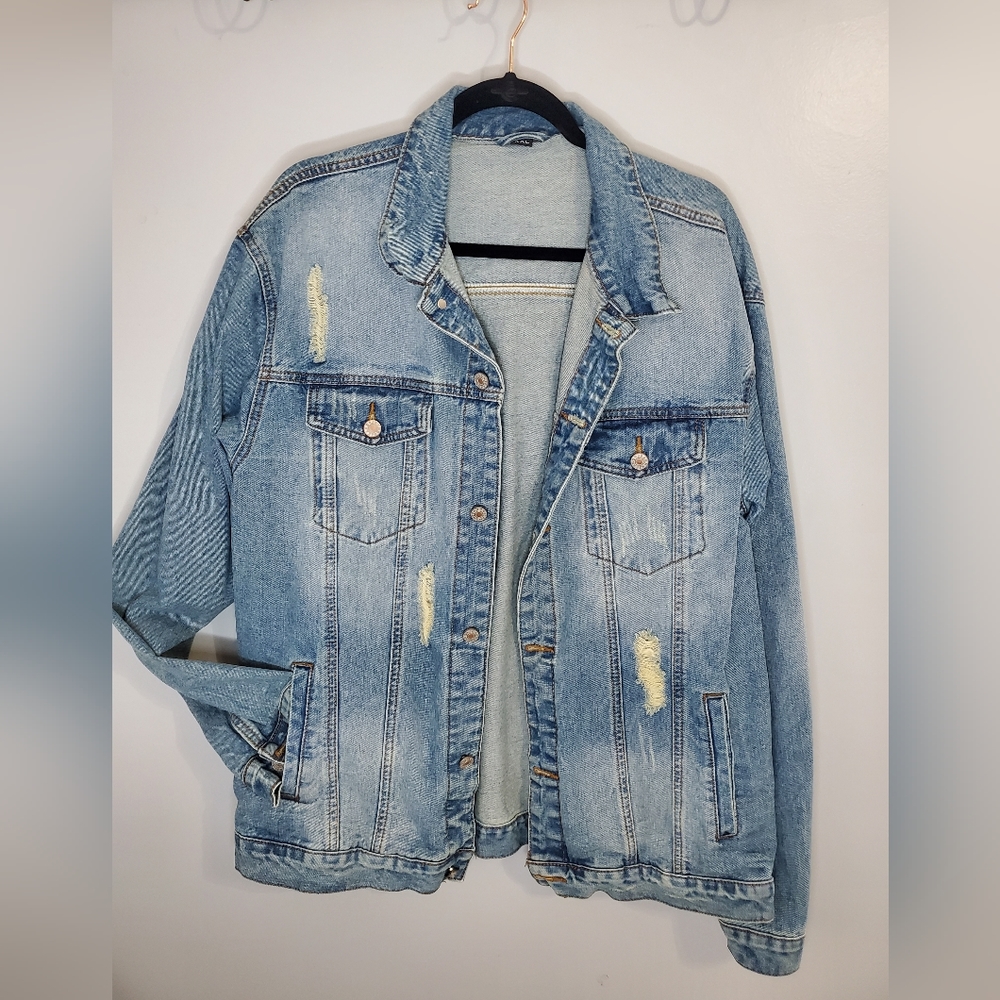 Distressed Jean jacket